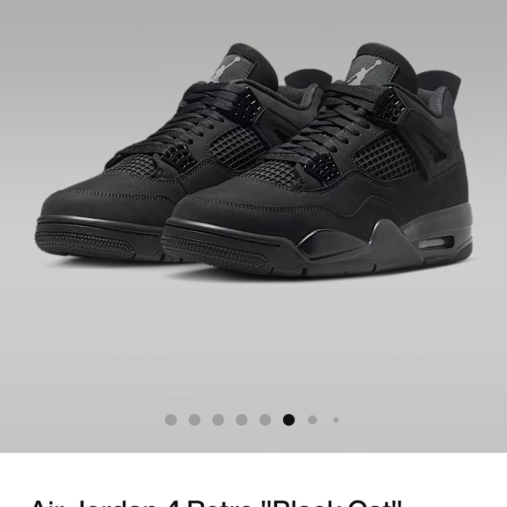 Nike Air Jordan 4 retro black car (2025)Black Sneakers size 11